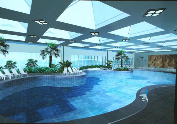 东莞富盈五星级酒店室内恒温游泳池